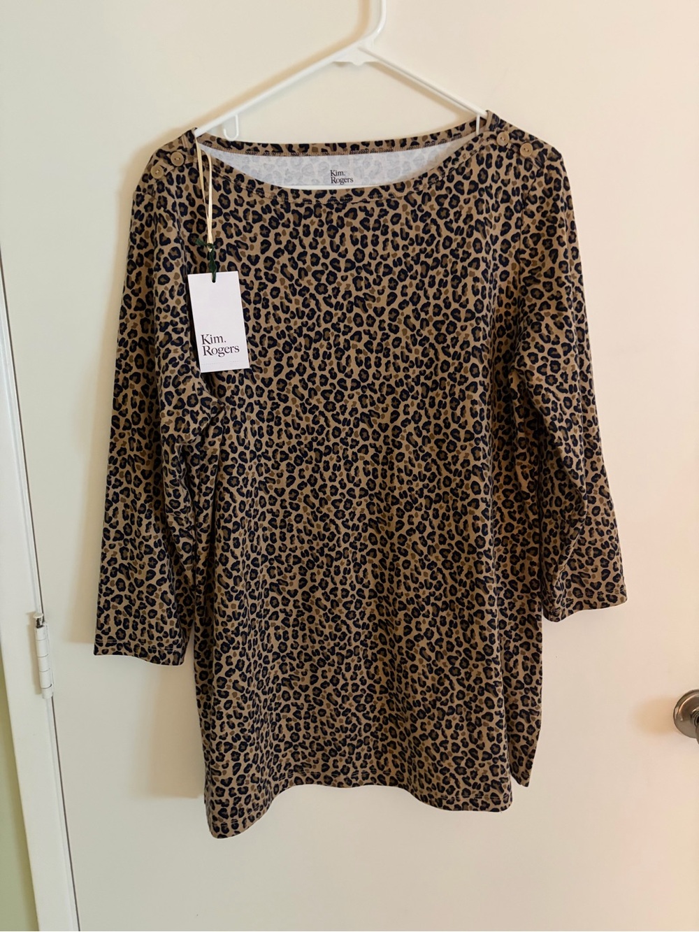 NWT animal print cotton tunic top.